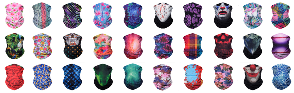 Custom Imprintable Neck Gaiter Masks